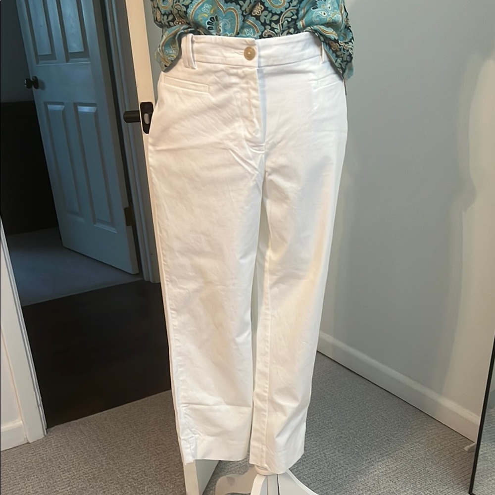 Ann Taylor Crisp White Cropped Pants
